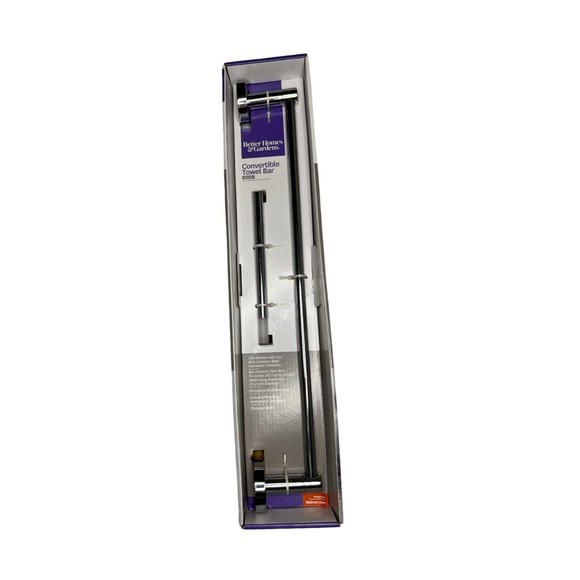 Towel Bar Better Homes and Gardens Chrome Finish Adjustable Towel Rack OC2 - Picture 1 of 5